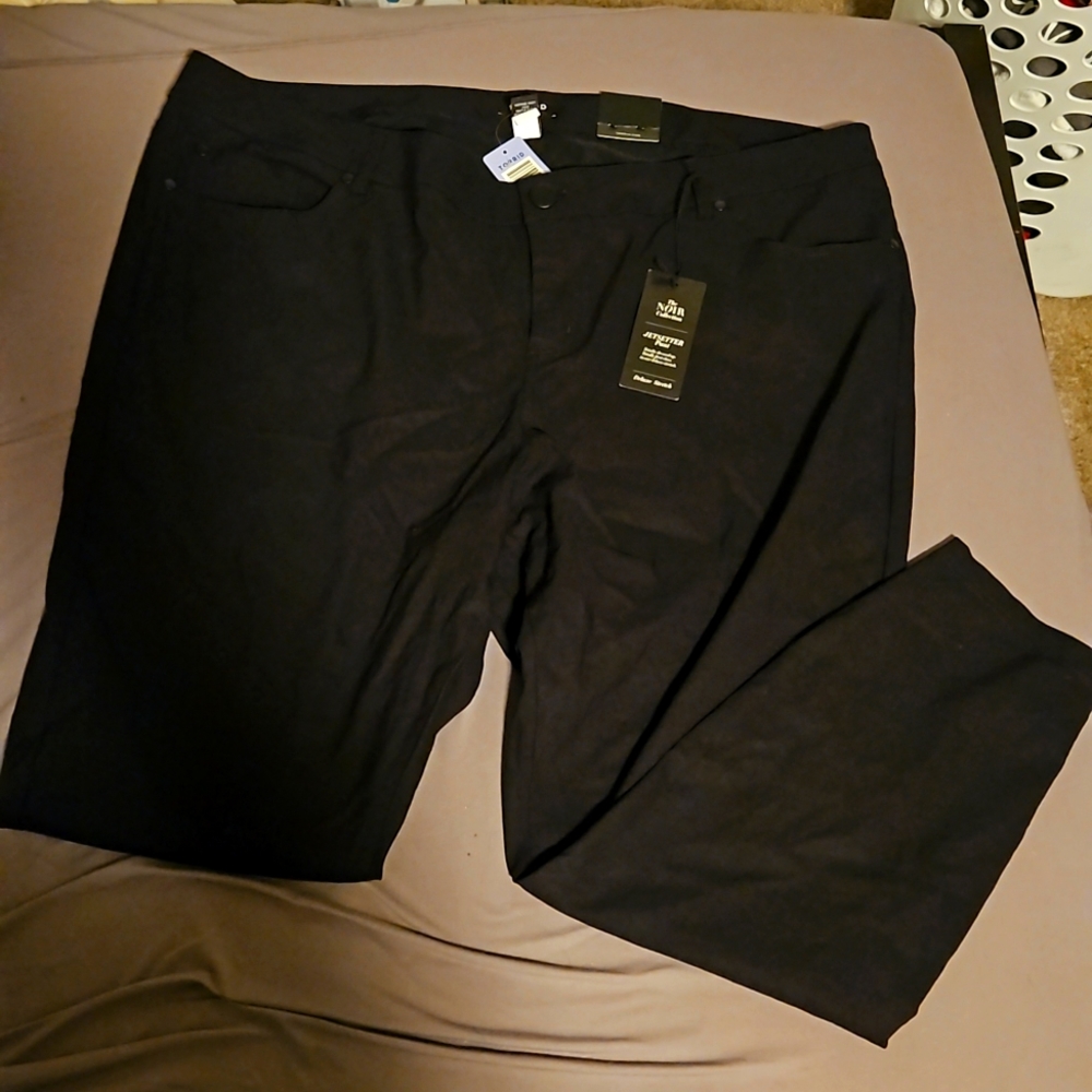 Torrid Black Noir Collection Jetsetter Deluxe Stretch Skinny Pants - New Size 26